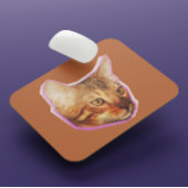 Grappige Schattigee Cat Mixed Media Collage Muismat