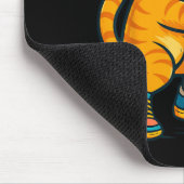 Grappige Schattigee Cat Volleybal Speler Fan T-shi Muismat (Hoek)