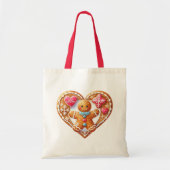 Grappige Schattigee Cookies Gingerbread Man Roze Tote Bag (Voorkant)