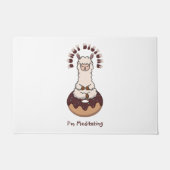 Grappige Schattigee donut verstoring gepersonalise Deurmat (Voorkant)