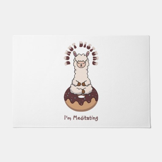 Grappige Schattigee donut verstoring gepersonalise Deurmat (Voorkant)