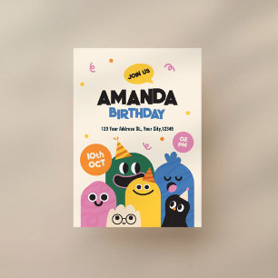 Grappige Schattigee Doodle Verjaardag Kaart