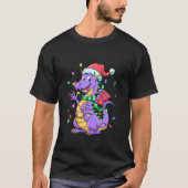 Grappige Schattigee Dragon Figment Lights Christma T-shirt (Voorkant)