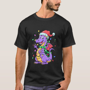 Grappige Schattigee Dragon Figment Lights Christma T-shirt