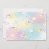 Grappige Schattigee eenhoornballonnen Rainbow Birt Kaart (Achterkant)