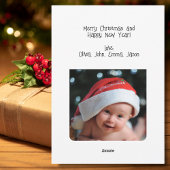 Grappige Schattigee Elf springen op vliegtuig, ker Feestdagenkaart