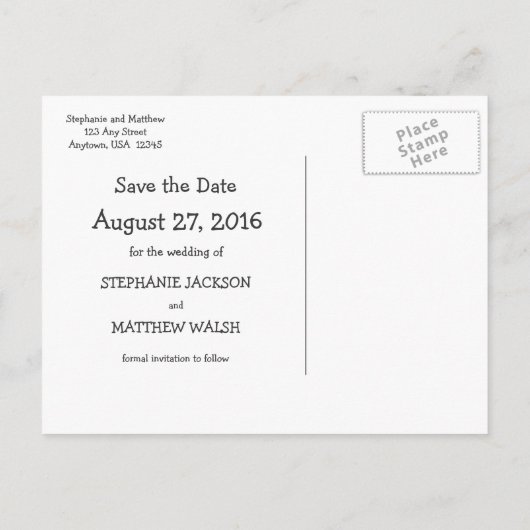 Grappige Schattigee en unieke checklist Opslaan va Aankondigingskaart (Achterkant)