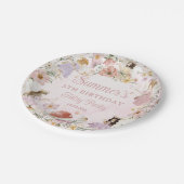 Grappige Schattigee feeën Verjaardag Wildflower Me Papieren Bordje (Gekanteld)