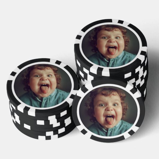 Grappige Schattigee foto Poker Chips (Opstapeling)