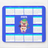 Grappige Schattigee Frenchie hondenkalender Muismat (Voorkant)