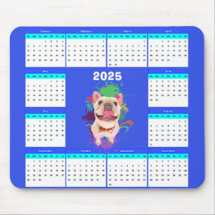 Grappige Schattigee Frenchie hondenkalender Muismat