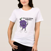 Grappige Schattigee Fruit Grape Pun Tri-Blend Shirt (Voorkant)