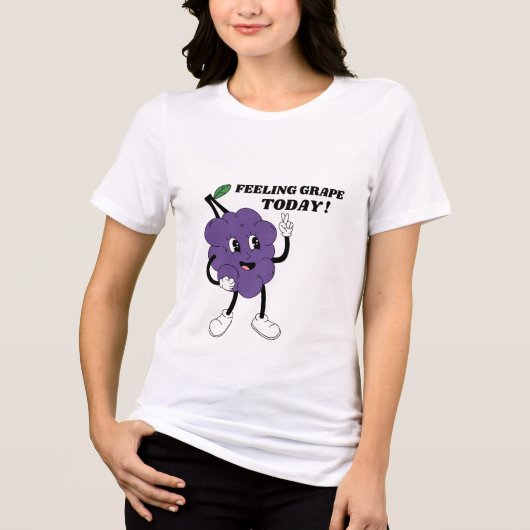 Grappige Schattigee Fruit Grape Pun Tri-Blend Shirt (Voorkant)