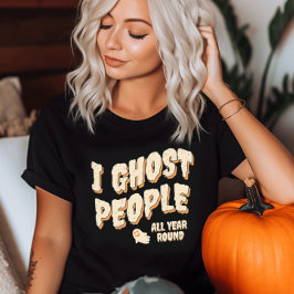 Grappige Schattigee Ghost People Halloween Sinaasa T-shirt