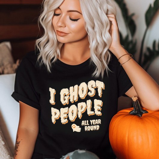 Grappige Schattigee Ghost People Halloween Sinaasa T-shirt