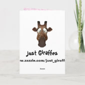 Grappige Schattigee Giraffe & Roze Cupcake Kerst K Feestdagen Kaart (Achterkant)