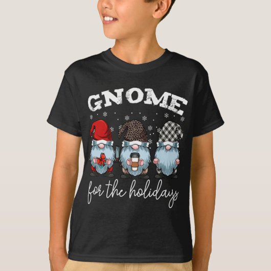 Grappige Schattigee Gnomies Vrolijk Kerstmis Famil T-shirt (Voorkant)