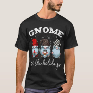 Grappige Schattigee Gnomies Vrolijk Kerstmis Famil T-shirt