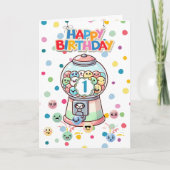Grappige Schattigee grillige Gumball, aangepaste e Kaart (Voorkant)