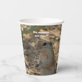 Grappige Schattigee grond eekhoorn foto zuidwesten Papieren Bekers (Achterkant)