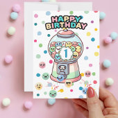Grappige Schattigee Gumball Machine, Aangepaste ee Briefkaart