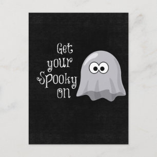 Grappige, Schattigee Halloween Ghost; Get Your Spo Briefkaart