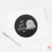 Grappige, Schattigee Halloween Ghost; Get Your Spo Ronde Sticker (Envelop)