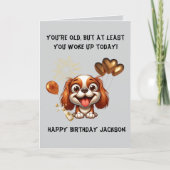 Grappige Schattigee Hond Eenvoudige Verjaardag Gro Kaart (Voorkant)