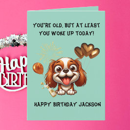 Grappige Schattigee Hond Eenvoudige Verjaardag Gro Kaart