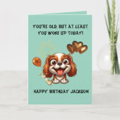 Grappige Schattigee Hond Eenvoudige Verjaardag Gro Kaart (Voorkant)