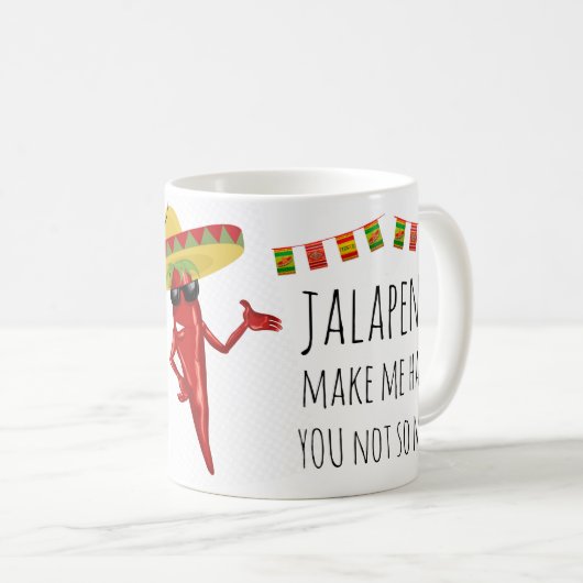 Grappige Schattigee Jalapenos maken me blij dat je Koffiemok (Voorkant rechts)