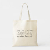 Grappige Schattigee kat Un Deux Trois Tote Bag (Achterkant)