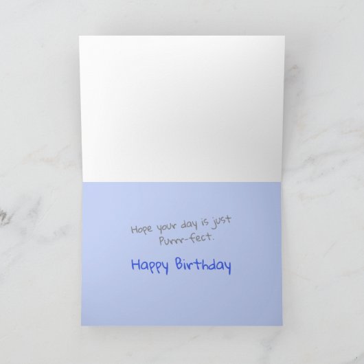 Grappige Schattigee kattenverjaardag Kaart (Binnen)