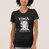 Grappige Schattigee kattenyoga Goede dagen beginne T-shirt (Voorkant)