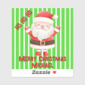 Grappige Schattigee Kawaii Santa Cartoon Sticker (Vel)