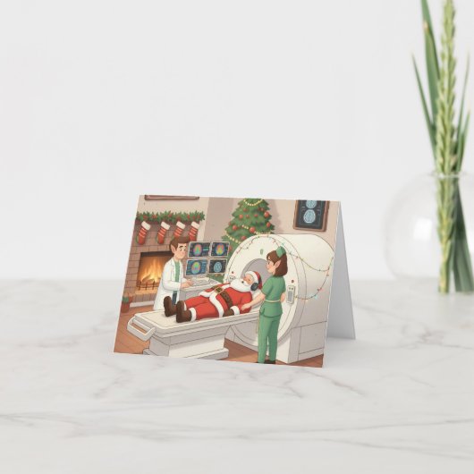 Grappige / Schattigee kerst Kaart voor MRI / CT Te (Voorkant)