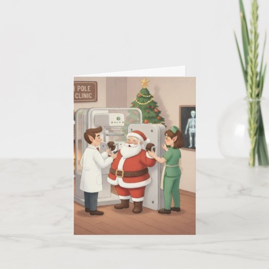Grappige / Schattigee kerst Kaart voor X-Ray Techs (Voorkant)
