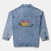 Grappige Schattigee Kerst Vrouwen Denim Jassen Denim Jacket (Achterkant)