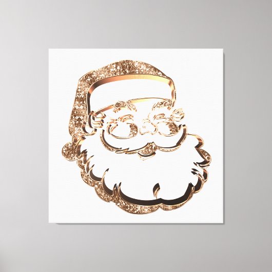 Grappige Schattigee Kerstman Vader Kerst Elegant Canvas Afdruk (Voorkant)