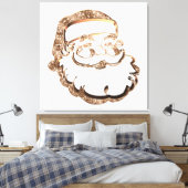 Grappige Schattigee Kerstman Vader Kerst Elegant Canvas Afdruk (Insitu (Slaapkamer))