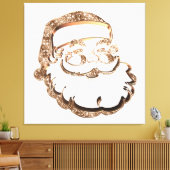 Grappige Schattigee Kerstman Vader Kerst Elegant Canvas Afdruk (Insitu (Woonkamer))