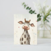 Grappige Schattigee Koe AI Art Briefkaart (Staand voorkant)