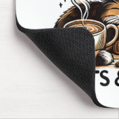 Grappige Schattigee Koffie Katten Boeken Lover Gif Muismat (Hoek)