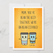 Grappige Schattigee Koffie Kawaii Beste Mama Ooit Kaart (Voorkant)