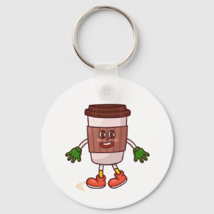 Grappige Schattigee koffie Sleutelhanger