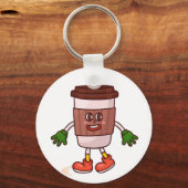 Grappige Schattigee koffie Sleutelhanger (Achterkant)
