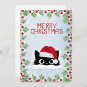 Grappige Schattigee komische grillige kat vrolijk  Feestdagenkaart (Voorkant / Achterkant)