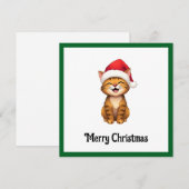 Grappige Schattigee komische grillige kat vrolijk Feestdagenkaart (Voorkant / Achterkant)