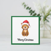 Grappige Schattigee komische grillige kat vrolijk Feestdagenkaart (Staand voorkant)