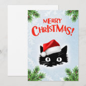 Grappige Schattigee komische grillige kat vrolijk  Feestdagenkaart (Voorkant / Achterkant)